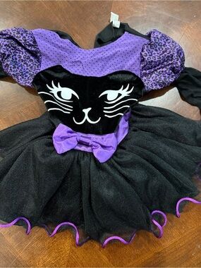 Suit Yourself Purple & Black Kitty Tutu Costume for Kids Sz 3-6M